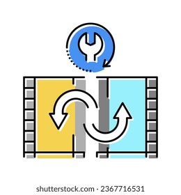 tape duplication color icon vector. tape duplication sign. isolated symbol illustration