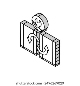 tape duplication isometric icon vector. tape duplication sign. isolated symbol illustration
