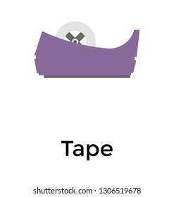 Tape flat icon vector 