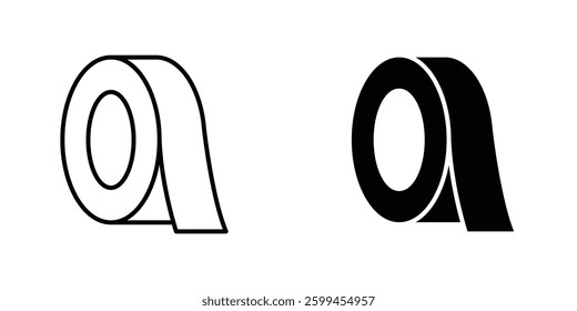 Tape flat simple vector icons illustration set.