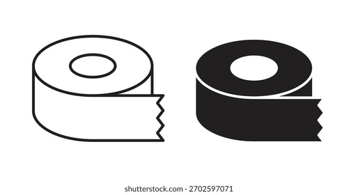 Tape icon with editable stroke and flat vector pack