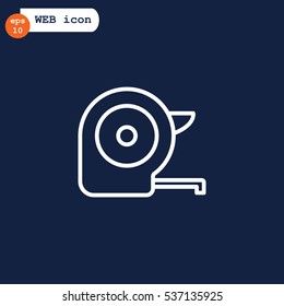  Tape icon flat.