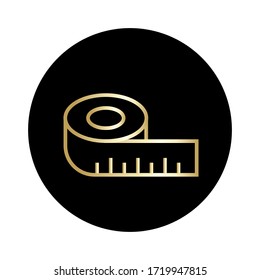 tape icon gold color vector. isolated on white background