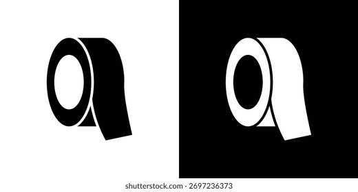 Tape icon illustration element design. black glyph icons