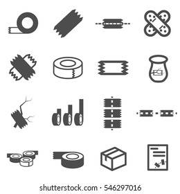 Tape Icon Set Vector