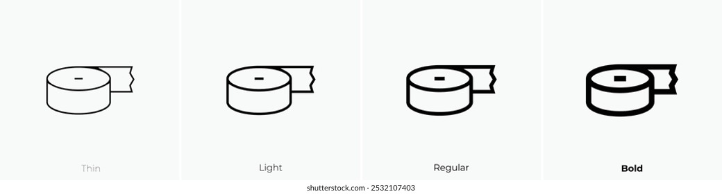 tape icon. Thin, Light Regular And Bold style design isolated on white background