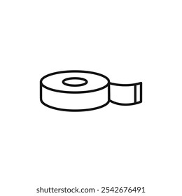 Tape icon Thin line art isolated
