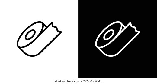 Tape icon. Vector linear icon isolated in black and white