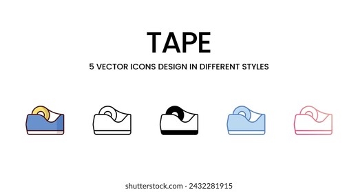 Tape icons set vector stock illustration isolate on white background icons.