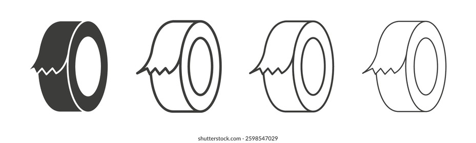 Tape line icon vector illustration set.