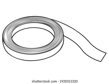 tape line vector illustration,
isolated on white background.top view