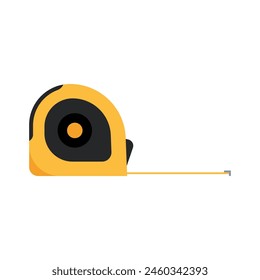 Tape Measure for Accurate Measurements in Construction, Handyman Tool, Flat Vector Illustration Design