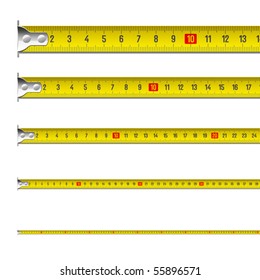 Tape measure in centimeters. Vector.