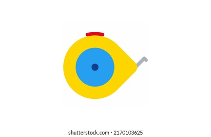 tape measure color icon. Isolated vector illustration