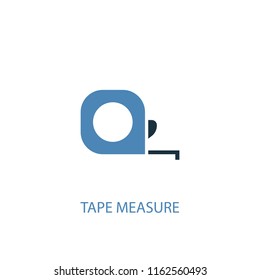 tape measure concept 2 colored icon. Simple blue element illustration. tape measure concept symbol design from Hand tools set. Can be used for web and mobile UI/UX
