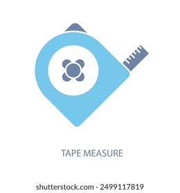 tape measure concept line icon. Simple element illustration. tape measure concept outline symbol design.
