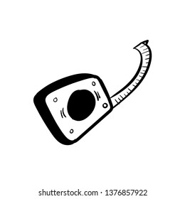 tape measure doodle vector 