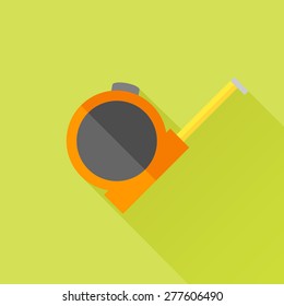 Tape measure flat icon
