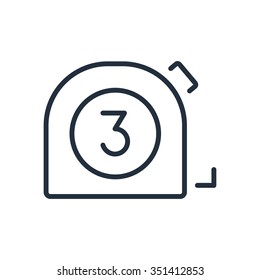 Tape measure icon. 