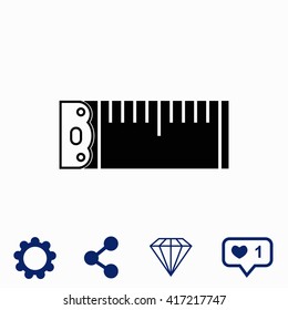 Tape measure icon. 