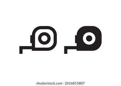 Tape measure icon for construction tools Vector