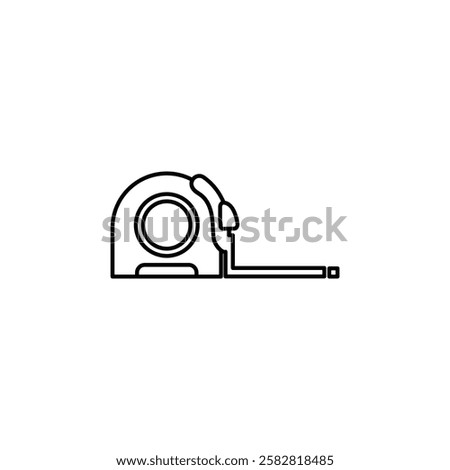 Tape measure icon design Flat isolated outline sign