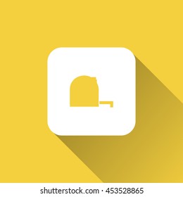 tape measure icon. flat design