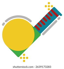 Tape Measure Icon  in Flat Style. Color Fill