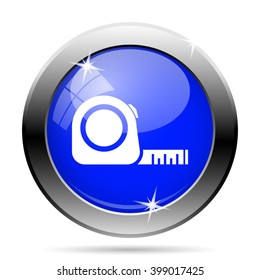Tape measure icon. Internet button on white background. EPS10 vector