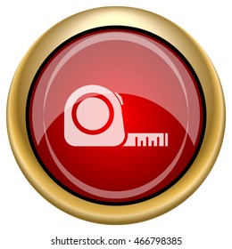 Tape measure icon. Internet button on white background. EPS10 vector.
