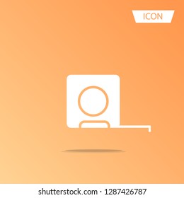 Tape measure icon isolated on white background.