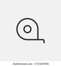 Tape measure icon isolated on background. Ruler symbol modern, simple, vector, icon for website design, mobile app, ui. Vector Illustration