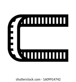 tape measure icon isolated sign symbol vector illustration - high quality black style vector icons
