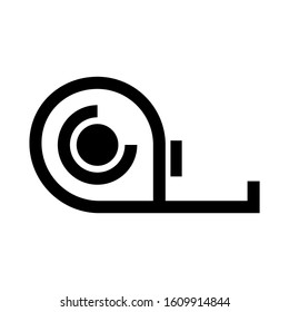 tape measure icon isolated sign symbol vector illustration - high quality black style vector icons
