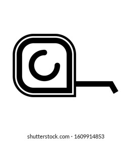 tape measure icon isolated sign symbol vector illustration - high quality black style vector icons
