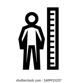 tape measure icon isolated sign symbol vector illustration - high quality black style vector icons
