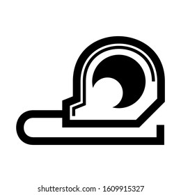tape measure icon isolated sign symbol vector illustration - high quality black style vector icons
