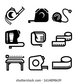 tape measure icon isolated sign symbol vector illustration - Collection of high quality black style vector icons
