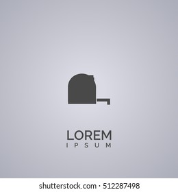 tape measure icon. tape measure logo