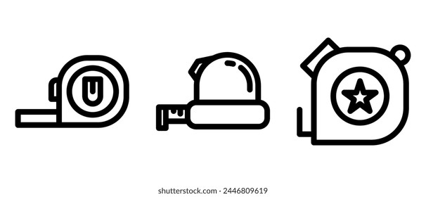 tape measure icon or logo isolated sign symbol vector illustration - high quality black style vector icons
