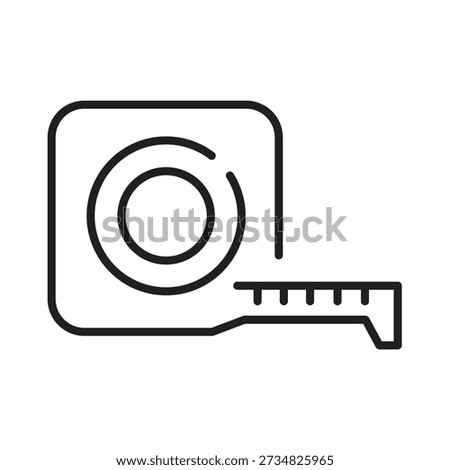 Tape Measure Icon, Measurement Tool Icon. Length Measurement Icon..eps