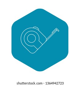 Tape measure icon. Outline illustration of tape measure vector icon for web