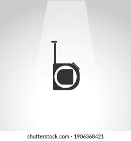 Tape measure icon. Roulette construction vector icon, Tape measure simple isolated icon