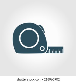  Tape measure icon. Roulette construction  simbol.