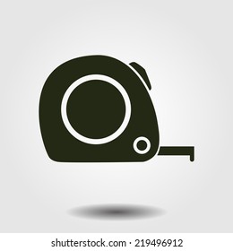  Tape measure icon. Roulette construction  symbol.