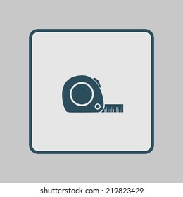  Tape measure icon. Roulette construction  simbol.