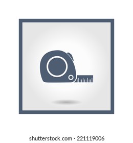  Tape measure icon. Roulette construction  simbol.