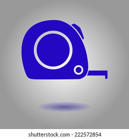  Tape measure icon. Roulette construction  simbol.