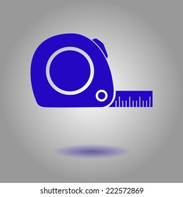  Tape measure icon. Roulette construction  simbol.