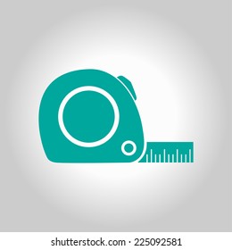  Tape measure icon. Roulette construction  simbol.